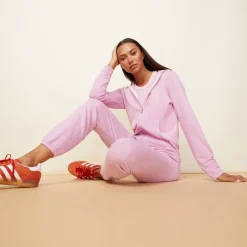 MONROW Supersoft Zip Up Hoody PINKLAVENDER Fashion